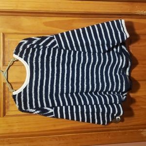 Striped fluffy sweater